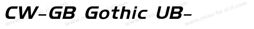 CW-GB Gothic UB字体转换